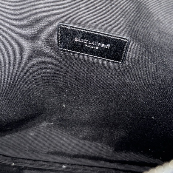 Saint Laurent White Black Cheetah Print Flat Clutch Bag - Picture 14 of 16